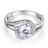 Twist Curl 925 Sterling Silver Wedding Engagement Ring 1.25 Ct Created Diamond Promise Anniversary  XFR8245