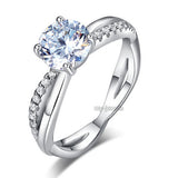 925 Sterling Silver Wedding Promise Anniversary Ring 1.25 Ct Created Diamond XFR8249