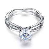 925 Sterling Silver Wedding Promise Anniversary Ring 1.25 Ct Created Diamond XFR8249