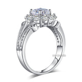 Art Deco Vintage style 925 Sterling Silver Wedding Ring 1.25 Ct Created Diamond Promise Anniversary XFR8255