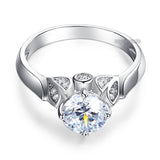 925 Sterling Silver Wedding Promise Anniversary Ring 1.25 Ct Created Diamond Jewelry XFR8259