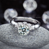 925 Sterling Silver Wedding Promise Anniversary Ring 1.25 Ct Created Diamond Jewelry XFR8259