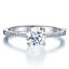 SWAROVSKI ZIRCONIA" Created Diamond Sterling 925 Silver Engagement Ring XFR8030