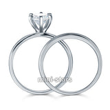 Sterling 925 Silver 1.25 Carat Created Diamond 2-Pc Ring Set XFR8031