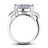 Radiant Cut Created Diamond 925 Sterling Silver Ring XFR8117