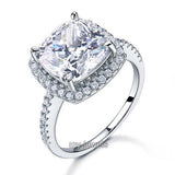 925 Sterling Silver Wedding Engagement Ring 5 Carat Created Diamond XFR8204