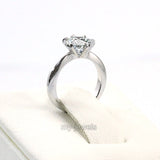 Newborn Baby 925 Sterling Silver Ring Clear Created Diamond Photo Prop XFR8206
