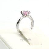 Newborn Baby 925 Sterling Silver Ring Pink Created Diamond Photo Prop XFR8208