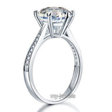 925 Sterling Silver Wedding Engagement Ring 3 Carat Created Diamond Jewelry XFR8209