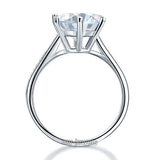 925 Sterling Silver Wedding Engagement Ring 3 Carat Created Diamond Jewelry XFR8209