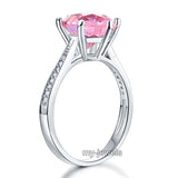 925 Sterling Silver Wedding Engagement Ring 3 Carat Created Diamond Jewelry XFR8210