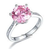 925 Sterling Silver Wedding Engagement Ring 3 Carat Created Diamond Jewelry XFR8210