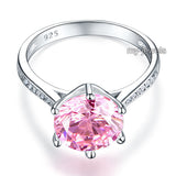 925 Sterling Silver Wedding Engagement Ring 3 Carat Created Diamond Jewelry XFR8210