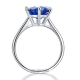 925 Sterling Silver Wedding Engagement Ring 3 Carat Blue Created Diamond Jewelry XFR8211