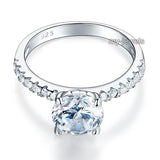 925 Sterling Silver Bridal Engagement Ring 2 Carat Created Diamond Jewelry XFR8212