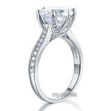 925 Sterling Silver Luxury Wedding Engagement Ring 3 Carat Created Diamond Jewelry XFR8228