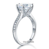 925 Sterling Silver Luxury Wedding Engagement Ring 3 Carat Created Diamond Jewelry XFR8228