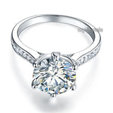 925 Sterling Silver Luxury Wedding Engagement Ring 3 Carat Created Diamond Jewelry XFR8228