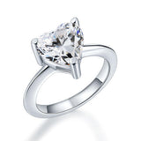 Newborn Baby 925 Sterling Silver Ring Clear Heart Created Diamond Photo Prop XFR8233